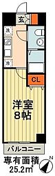 KDX千葉中央レジデンス 1Kの間取図画像