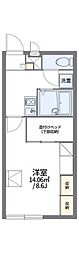 レオパレスリバーサイド五所 1Kの間取図画像