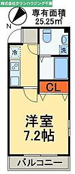 フレグランスウィンド 1Kの間取図画像