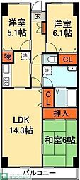 パラッツオ稲毛 3LDKの間取図画像
