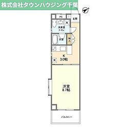 エミネンス新千葉 1Kの間取図画像