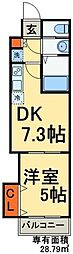 金太郎ヒルズ106 1DKの間取図画像