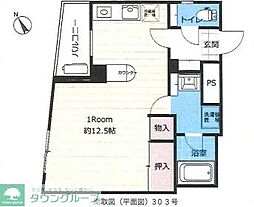 エミネンス千葉新宿 ワンルームの間取図画像