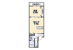 Lyk貝塚 1LDKの間取図画像