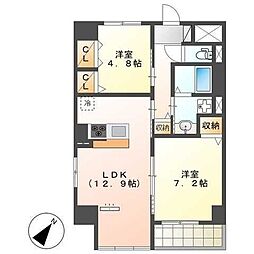 アーバンパレス 2LDKの間取図画像