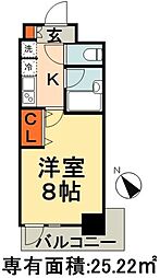 ParkAxis千葉 1Kの間取図画像