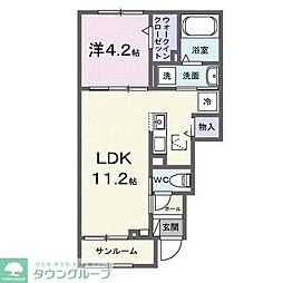 イノセントパーク 1LDKの間取図画像