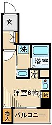 リンクスレガーミ ワンルームの間取図画像
