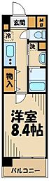 クレスト1 1Kの間取図画像