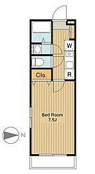 リビオン 1Kの間取図画像