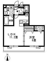 ラ・メージュ百合丘 1LDKの間取図画像