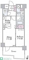 ベリスタ下高井戸駅前 1DKの間取図画像