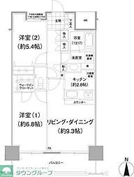 イストワール 2LDKの間取図画像