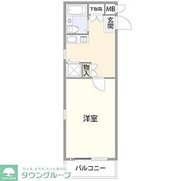 スターホームズ千歳烏山 1Kの間取図画像