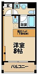レガート向ヶ丘 ワンルームの間取図画像