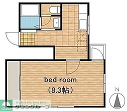 カリーノ芦花 1Kの間取図画像