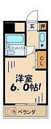 ハイムピア8 ワンルームの間取図画像