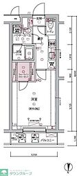 ARCOBALENO BUBAIGAWARA 1Kの間取図画像