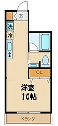 ジェルソミーナ ワンルームの間取図画像