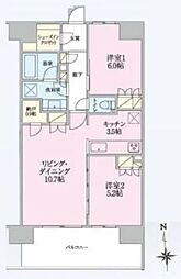 トラープランド翠命館 2LDKの間取図画像