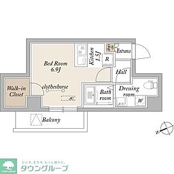 ARKMARK上北沢 ワンルームの間取図画像