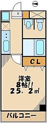 ユーズ・アーク明大前 1Kの間取図画像