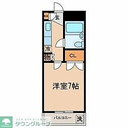エクセルマロン 1Kの間取図画像