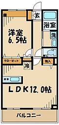 ark-terrace多磨 1LDKの間取図画像
