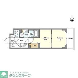 ルネサンスコート上北沢Grand 2Kの間取図画像