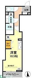 D Paina岩戸北四丁目 ワンルームの間取図画像