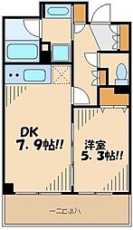 イーリスコート桜上水 1LDKの間取図画像