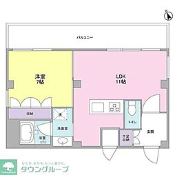 ソヨカゼテラス永福町 1LDKの間取図画像