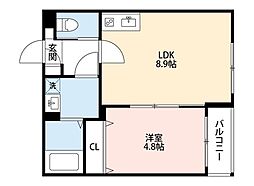 ＬＵＭＩＮＡ　ＳＥＡＳＩＤＥ（リュミナ・シーサイド） 2階1LDKの間取り