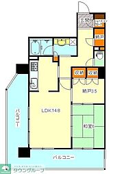 ルネライラタワー船橋 1SLDKの間取図画像