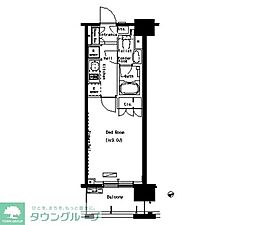 パークアクシス西船橋本郷町 ワンルームの間取図画像