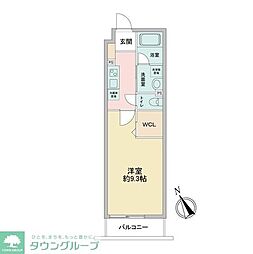LEO四拾八番館 1Kの間取図画像