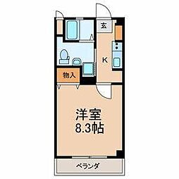 マンション 1Kの間取図画像