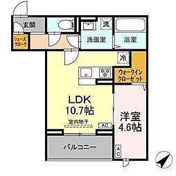 CLASSEUM都賀 1LDKの間取図画像