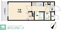 プライムアーバン行徳駅前2 1Kの間取図画像
