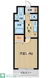 S-FORT西船橋 1Kの間取図画像