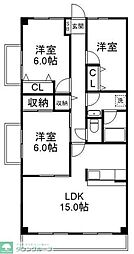 サエラ八千代台 3LDKの間取図画像