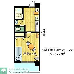 新千葉小川マンション 1Kの間取図画像