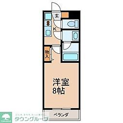 エーデル・ティーディー 1Kの間取図画像