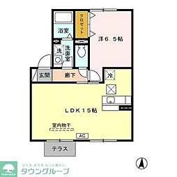アークヒルズJ棟 1LDKの間取図画像