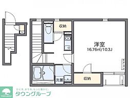 レオネクストアニマート 1Kの間取図画像