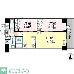 Chloris 2LDKの間取図画像