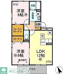 ヴェルドミール本八幡 2LDKの間取図画像