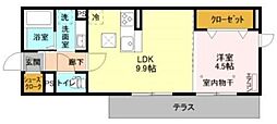 KAIJIN-SO 1LDKの間取図画像