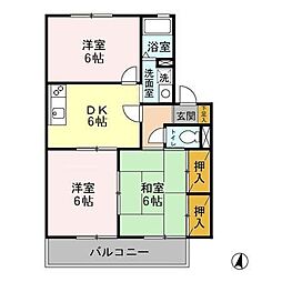 シャン・ティオン壱番館 3DKの間取図画像