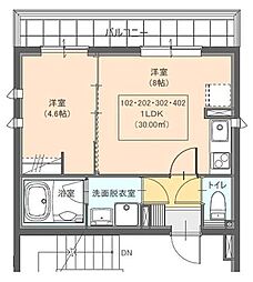 y-condo 1LDKの間取図画像